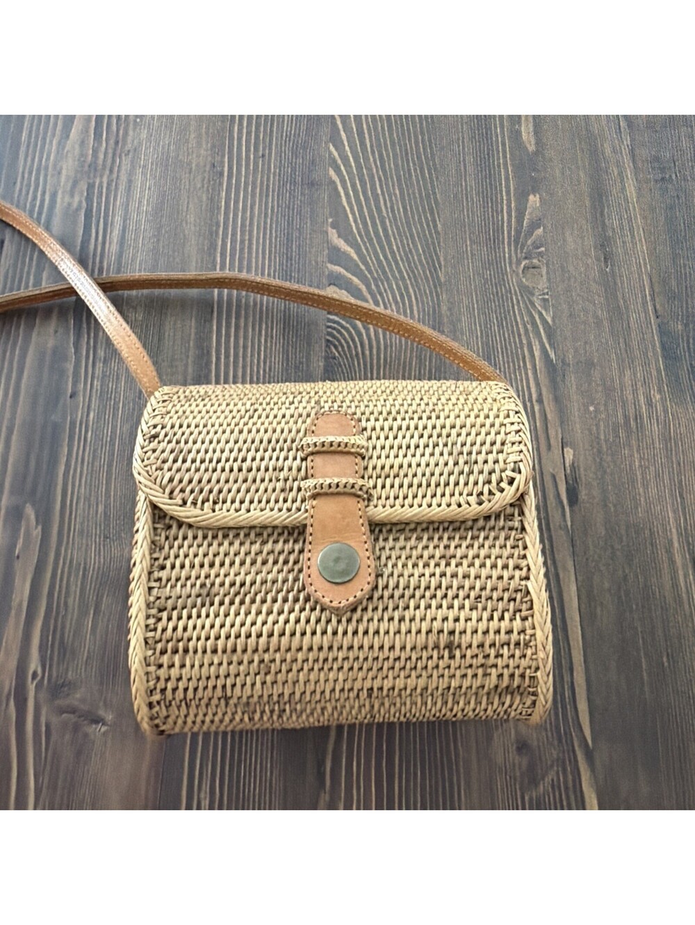 Rattan Purse Shoulder Bag Crossbody Small With Lining